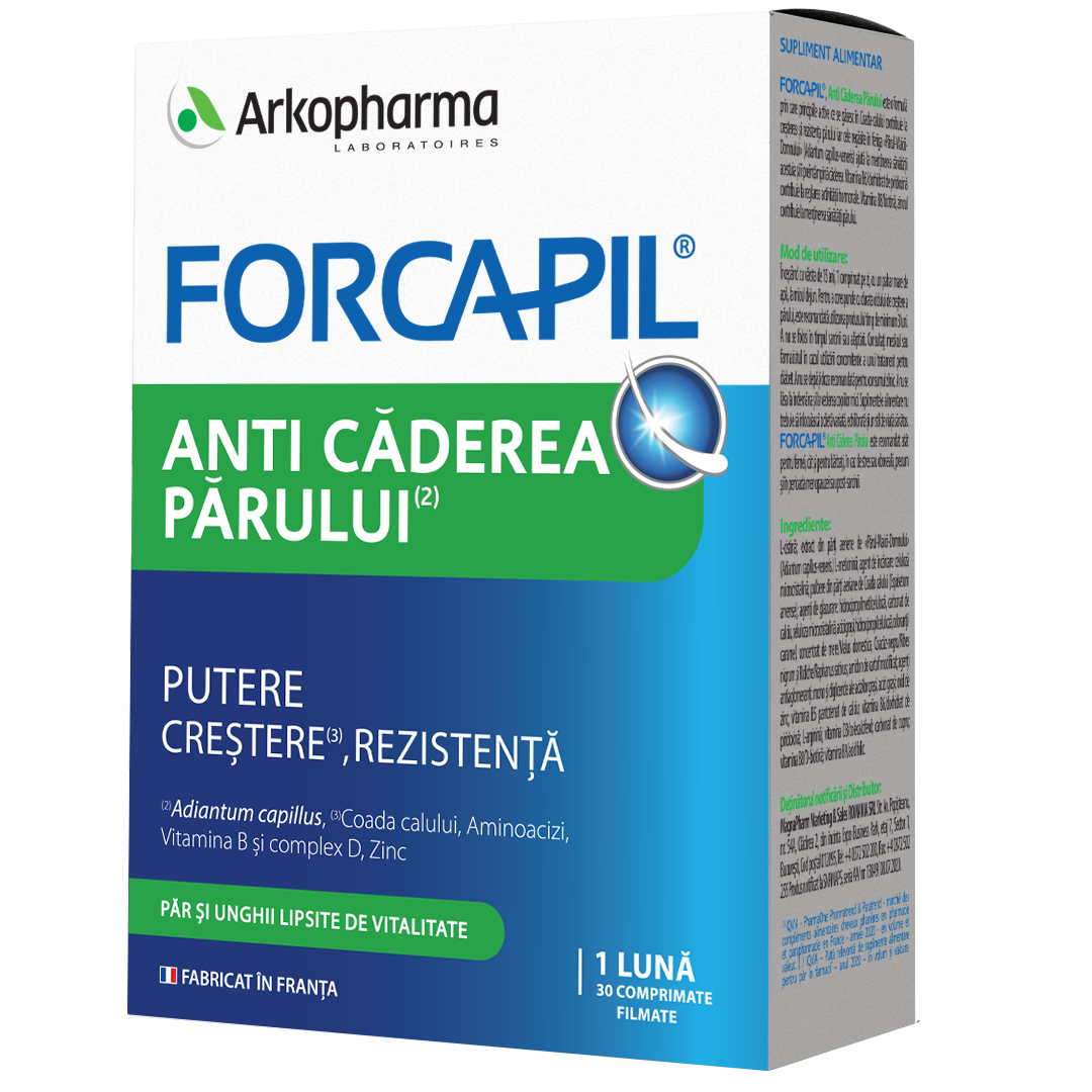 Forcapil anti caderea parului, 30 comprimate, Arkopharma